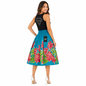 Robe longue florale personnalisée pour femme, style hawaïen, automne, plage tropicale, vacances, décontractée, légère, 100% coton, prix abordable - Product Image 5