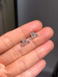 1.30CT Lab Grown Diamond Stud Earrings 14K White Gold Minimal Diamond Earrings for Women Elegant Fine Jewelry <b>Gift</b> - Product Image 5