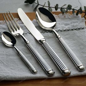 <b>Compact</b> dining metal cutlery set lightweight stainless steel utensils suitable for travel picnic and outdoor dining needs - Product Image 1