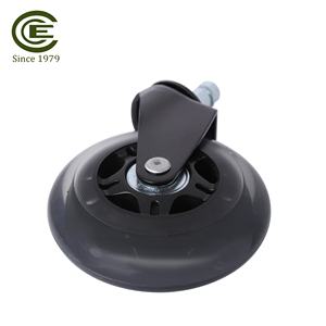 Roulettes de mobilier légères pivotantes de 3 pouces en PU pour chaise de bureau, roulement fluide sur sols en bois dur et moquette - Product Image 4