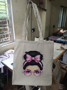 Top Demanded Eco Friendly Geometric Pattern Jute Tote <b>Bag</b> for Supermarket and Daily Use Available at Affordable Price - Product Image 2
