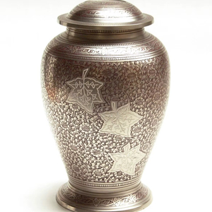 New And Trending Design Artistic Engraved Aluminum Cremation Urn For Expressing Deep Love Through Meaningful <b>Memorial</b> Details - Product Image 1