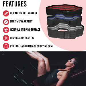 Bandes de Résistance Flexibles en Polyester Antidérapantes pour Hanches et Fessiers, Boucles pour Cuisses, Entraînement des Jambes, Squats, Bandes d'Exercice pour le Bas du Corps RC Fitness Wear - Product Image 3