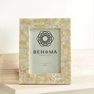 Behoma Mother of Pearl Inlay Photo <b>Frame</b> Rectangular Vertical Tabletop Elegant 4x6 Inch Mother Of Pearl Design - Product Image 2