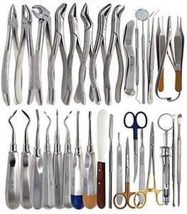 Kit Completo de Cirugía Oral, Pinzas de Extracción Dental y Elevadores de Raíz de Acero de Grado Médico - Product Image 1