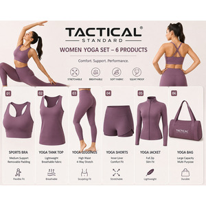 Conjunto de Yoga sin Costuras para Mujer, Leggings de Cintura Alta, Sujetador Deportivo, Ropa de Gimnasio, Atuendo Deportivo - Product Image 1