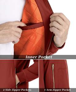 เสื้อแจ็คเก็ตบอมเบอร์ผู้ชายแบบกำหนดเอง บริการ OEM ออกแบบเสื้อแจ็คเก็ตบอมเบอร์เรียบง่ายสำหรับผู้ชาย เสื้อแจ็คเก็ตบอมเบอร์ทันสมัยแบบกำหนดเอง - Product Image 5