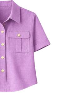 <b>Womens</b> Sage Green Two Piece Co Ord Set <b>Short</b> Sleeve Crop Shirt And Wide Leg <b>Cargo</b> Pants Casual Summer Outfit For <b>Women</b> Daily Fit - Product Image 2