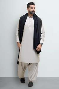 Premium Men Shalwar Kameez Matching <b>Shawl</b> Set <b>Wedding</b> Wear Indian and Pakistani Clothing Custom Sizes Colours Embroidered Design - Product Image 2