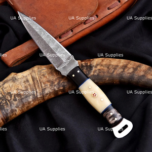 Cuchillo de Caza y Camping EDC Recto de 8 Pulgadas con Punta de Lanza Hecho a Mano, Funda de Cuero, Suministros UA, Grado Industrial, ¡Venta Caliente! - Product Image 3