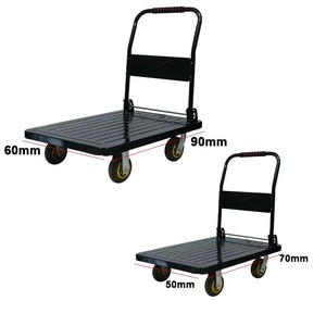 Heavy Duty Steel <b>Platform</b> Hand Cart <b>Trolley</b> Industrial Indoor Outdoor Use - Product Image 2