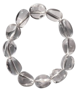 Pulsera de piedra caída de cuarzo de cristal Natural hecha a mano de alta calidad, joyería de piedras preciosas pulidas únicas, amor curativo Feng Shui - Product Image 1