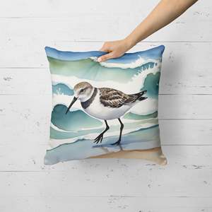 Sanderling Racing the Tide Cojín para exteriores 18H x 18W Lavable a máquina para uso decorativo en interiores y patios - Product Image 4