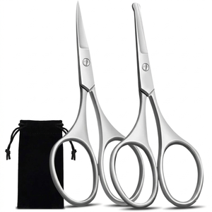 Tijeras Curvas para Cutículas al por Mayor, para Recortar el Vello de la Nariz, Cuidado Personal, Manicura, Accesorio de Belleza, Hoja de Acero Inoxidable, con Logotipo - Product Image 1