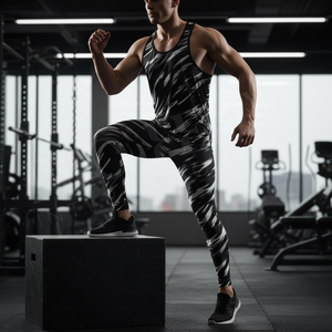 Stretchable Elastic Waist Workout Training Yoga Gym Compression Leggings Custom Sublimation Design Athletic Wear Plus Size Pants - Product Image 3