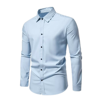 Kemeja Pria Hitam Slim Fit Lengan Panjang Kancing Formal Bisnis Kasual Kantor Pesta Pernikahan Premium Elegan 100% Nyaman