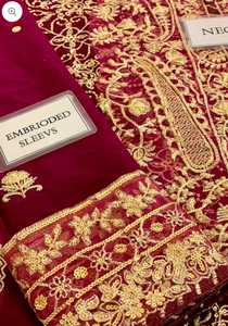 Vestido Shalwar Kameez Bordado de la Mejor Calidad para Mujer, Color Morado, Estilo Indio y Pakistaní, con MOQ Bajo, Traje Bordado para Mujer - Product Image 5