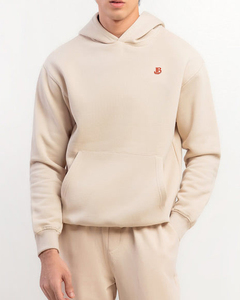 Sudadera con Capucha para Hombre, Color Claro, Corte Regular, Felpa de Algodón, Logotipo Bordado, Estilo Casual para Otoño - Product Image 1
