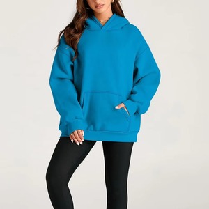 Customized Logo Ladies Street Style Track Jacket Women Hoodie with Puff Printing Plus Size Hooded Collar for Winter - Product Image 5