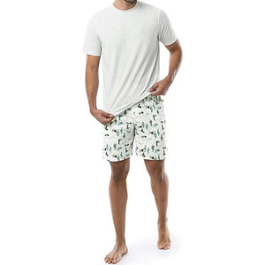 Ensemble t-shirt et short imprimé pour homme, tenue décontractée d'été en deux pièces, coton confortable, vêtements de plage, logo personnalisé OEM - Product Image 6