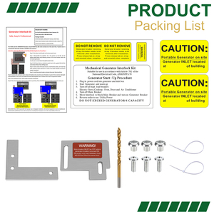 Kit de Bloqueo de Generador para Paneles de 150 o 200 Amperios, Espaciado de 1 1/2 Pulgadas Entre el Interruptor Principal y el de Ramificación (EAT-CH200A) - Product Image 5