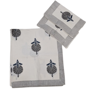 Jaipur Hand <b>Block</b> Printed Premium Floral <b>Bed</b> Sheet Set King Size Pure Cotton Soft Breathable Durable Sustainable Non Toxic Dye - Product Image 1