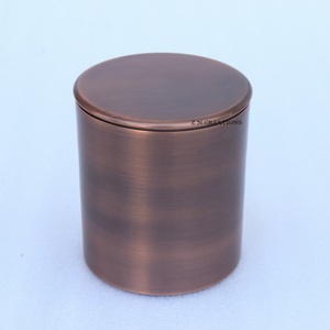 Custom Logo Antique Candle Jars with lid Handmade Copper Candle Container for Making Scented Candles Home Decoration - Product Image 2