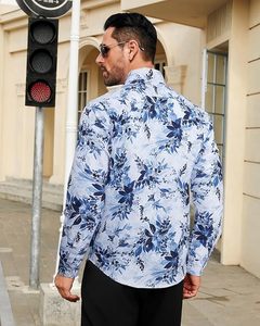 Chemise hawaïenne pour hommes, vêtements de resort, imprimé floral, chemise décontractée pour les vacances - Product Image 3