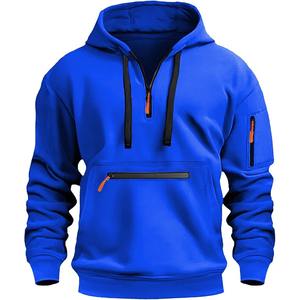 Sudadera para correr térmica de poliéster y algodón con estilo para hombre Sudadera con capucha transpirable con diseño cómodo - Product Image 1