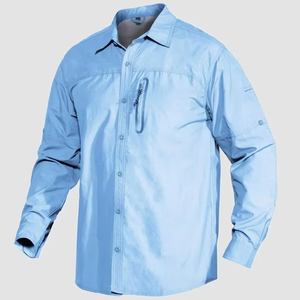 Camisetas de Pesca para Hombre, Ligeras, de Secado Rápido, Transpirables, Antibacterianas, con Protección UV UPF50, Personalizables por Delante, en Spandex/Poliéster - Product Image 2