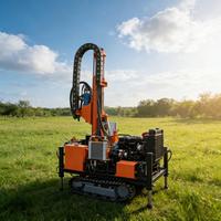 Foreuse rotative sur chenilles de 200 m pour puits d'eau, à moteur diesel, avec composants essentiels du moteur de pompe