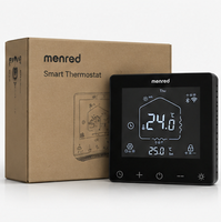 Termostato Inteligente WiFi Multifunción de 16A con Pantalla Táctil para Calefacción por Suelo Radiante con Programación Semanal, Precalentamiento y Sensor NTC
