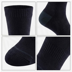 North Approach Crew <b>Socks</b> Solid Black Breathable Knitted for Adults Spring Casual Wear - Product Image 4