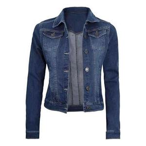 Chaqueta Vaquera de Alta Calidad para Mujer, Ropa de Invierno, Manga Larga, Cuello Camisero, Bolsillo en el Pecho - Product Image 5