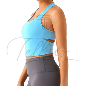 Camisetas de Tirantes Personalizadas de Alta Calidad para Mujer, Estilo Casual, para Verano, Yoga, Cuello Redondo, Bordado, 100% Algodón - Product Image 6