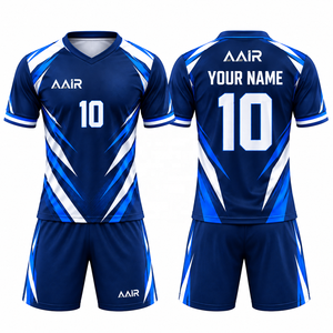 Maillot de football unisexe personnalisé AAIR - Polyester sublimé, anti-humidité, manches courtes, coupe athlétique, plusieurs couleurs disponibles - Product Image 5