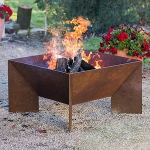 Black Square Concrete Propane <b>Fire</b> <b>Pit</b> Classic Freestanding Outdoor <b>Fire</b> <b>Pit</b> <b>Table</b> - Product Image 5