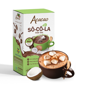 OEM Instant Acacao Chocolate Drink <b>Mix</b> Coconut Milk Flavor - No Trans Fat, Natural Ingredients - Vietnam Factory - 286g <b>Box</b> - Product Image 2