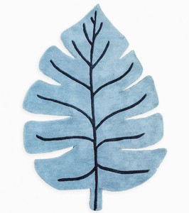 Alfombra Infantil con Forma de Hoja de Monstera, Alfombra de Lana Hecha a Mano para Cuarto de Niños, Alfombra Botánica para Sala de Juegos, Alfombra Decorativa Suave para el Suelo - Product Image 2