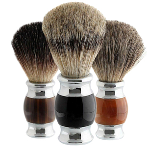 Pinceau à raser pour homme de qualité supérieure avec logo personnalisé, poils synthétiques de qualité supérieure, manche en bois, pinceau à raser pour salon de coiffure, OEM - Product Image 6