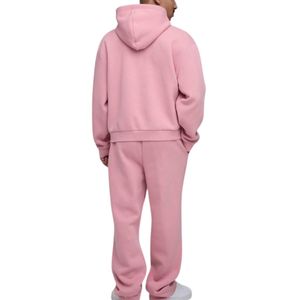 Conjunto Deportivo Unisex de Invierno, Sudadera Holgada de Algodón y Forro Polar, Pantalón de Doble Cintura, Ligero y Transpirable, OEM ODM - Product Image 5