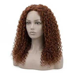 Peluca de Cabello Humano 100% Remy con Trama Completa, Rizada, con Mechas, Larga, Marrón, Textura Ondulada Natural, Personalizable - Product Image 2