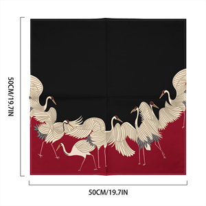 2026 Wholesale In-Stock Custom Ethnic Bandanas Printed Silk Scarf with Logo Outdoor Unisex High Quality All Season Quick Dry - Product Image 2