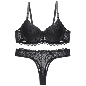 Sexy Transparent Lace Women Panties Breathable Soft Underwear European Fashion Comfortable Lingerie Set - Product Image 1