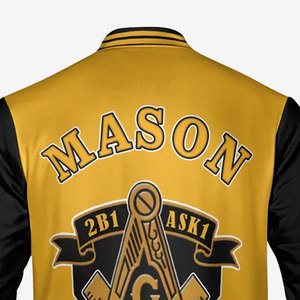 Chaqueta Universitaria Masónica Personalizada con Bordado, Uniforme de Fraternidad Masónica, Chaqueta Universitaria Masónica Bordada - Product Image 6