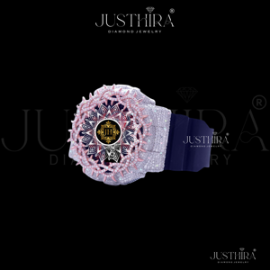 Reloj de cuarzo de lujo con diamantes de moissanita personalizados de diseño único, estilo hip hop, brillante, para hombre, disponible para la venta. - Product Image 3