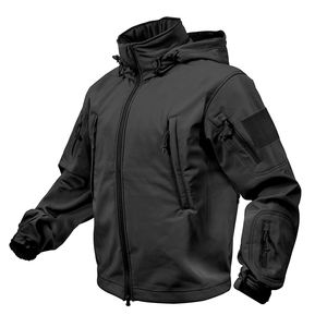 Chaqueta softshell de alto rendimiento para hombre con forro térmico, exterior resistente al viento, puños y capucha ajustables. - Product Image 4