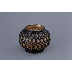 Pot à bougie décoratif en métal, artisanat personnalisé, porte-bougie, accessoires de table, prix abordable, porte-bougie unique pour bougies chauffe-plat et votives - Product Image 1