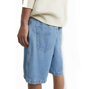 Men's Customizable Breathable Quick Dry <b>Light</b> Wash Baggy Denim Shorts with Zipper Fly Comfortable Summer - Product Image 6
