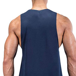 OEM Men's Gym Tank Tops Breathable Polyester/Cotton Plus Size Quick Dry Customizable Stringer Bodybuilding Fitness Casual Look - Product Image 6